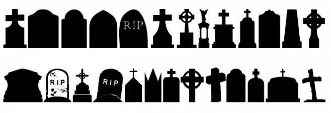 Cemetery Icons फ़ॉन्ट लोअरकेस