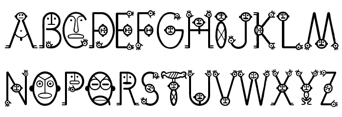 Cemi-Taino Font LOWERCASE