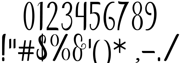 Cempalakuneng Free Font OTHER CHARS