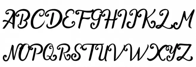 Cendhany Font Litere mari