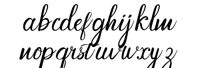 Cendhany Font LOWERCASE