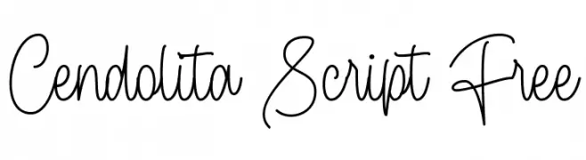 Cendolita Script Free Caratteri