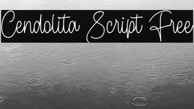 Cendolita Script Free Caratteri examples