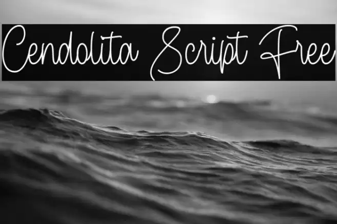 Cendolita Script Free Caratteri examples