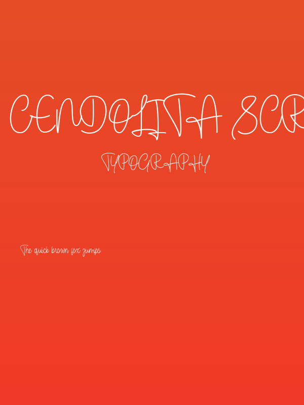Cendolita Script Free Poster