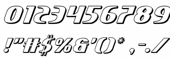 Centaurus 3D Font OTHER CHARS