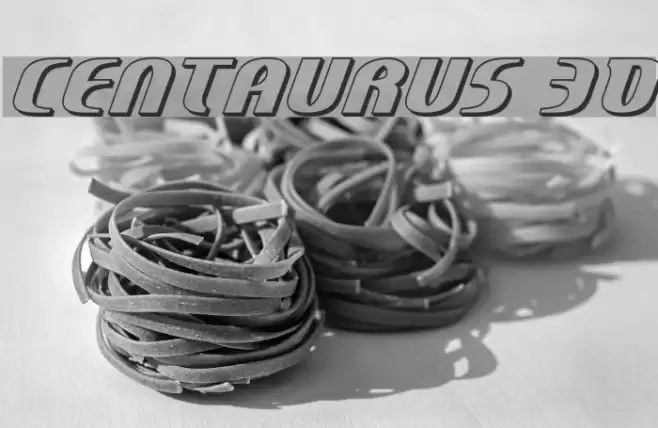 Centaurus 3D Font examples