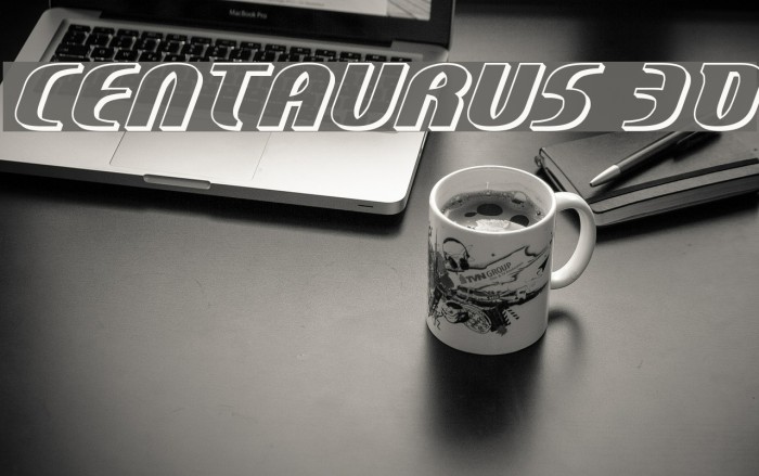 Centaurus 3D Font examples