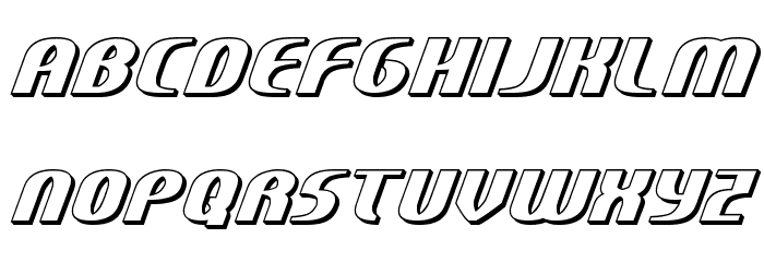Centaurus 3D Font LOWERCASE