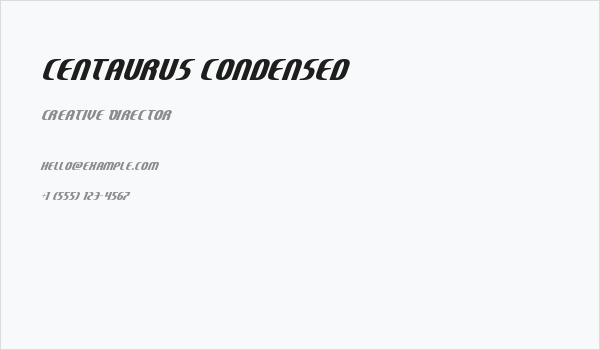 Centaurus Condensed Business Card
