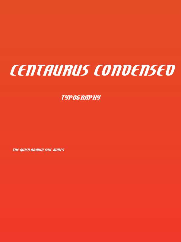 Centaurus Condensed Poster