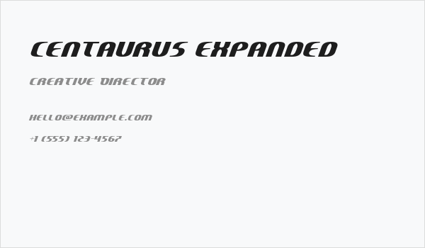 Centaurus Expanded Business Card