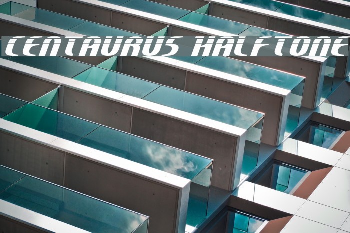 Centaurus Halftone Font examples