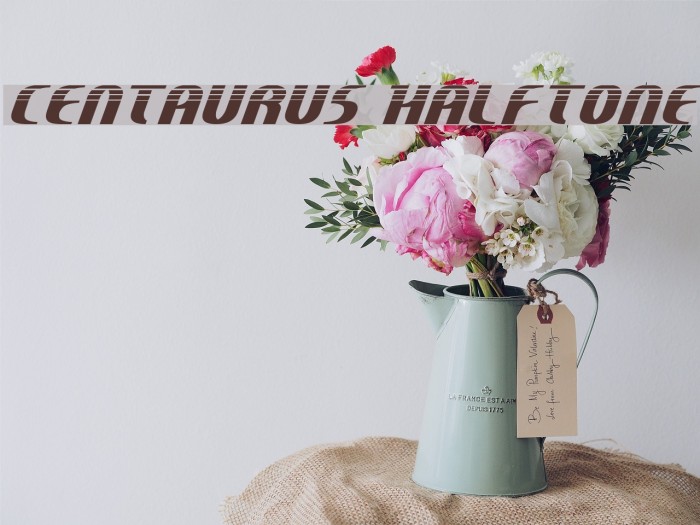 Centaurus Halftone Font examples