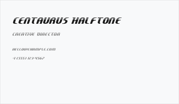 Centaurus Halftone Business Card
