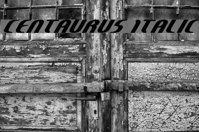 Centaurus Italic Font examples