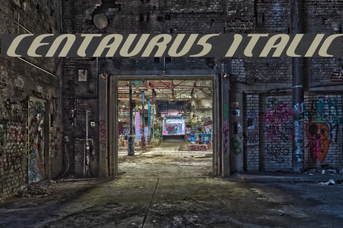 Centaurus Italic Font examples