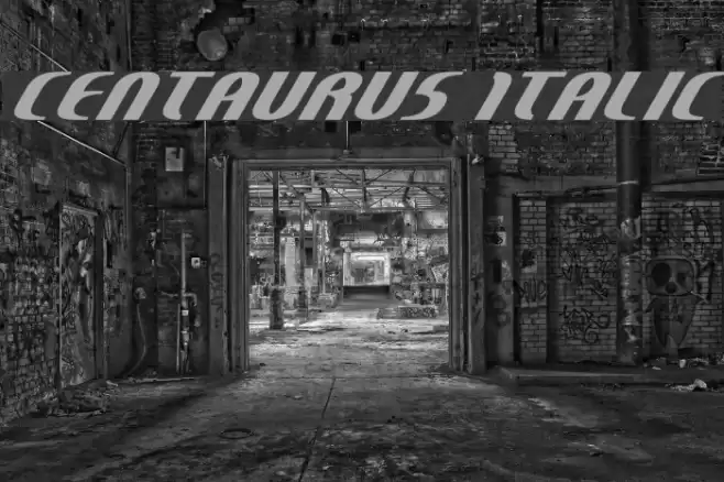 Centaurus Italic Font examples