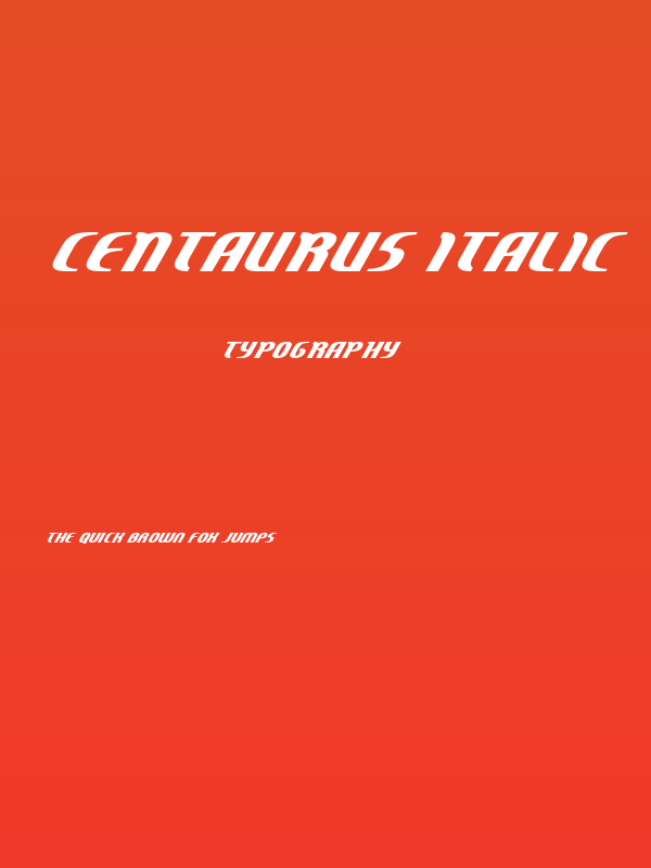 Centaurus Italic Poster