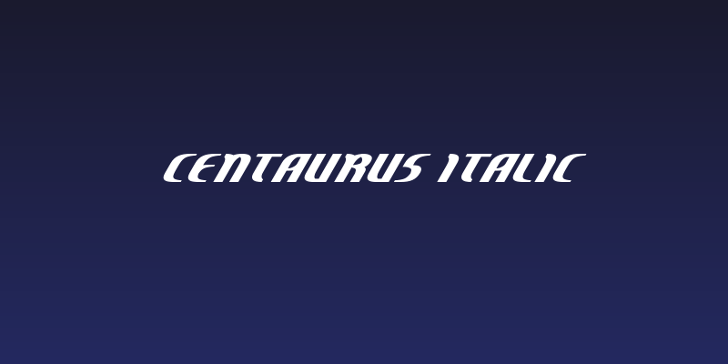 Centaurus Italic Social Header