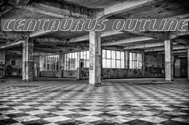 Centaurus Outline Font examples