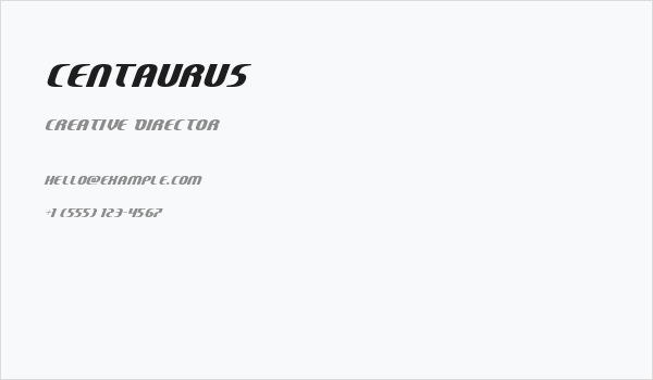 Centaurus Business Card