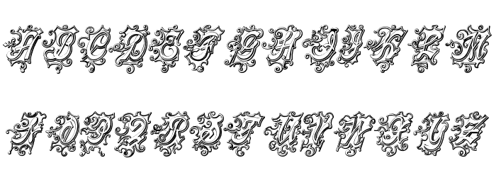 CentennialScriptFancy Three Font LOWERCASE