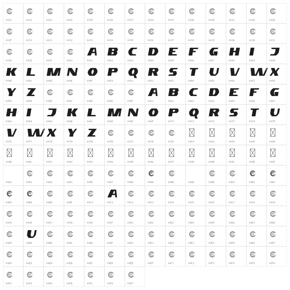 Center Fielder Demo Character Map