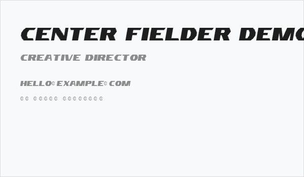 Center Fielder Demo Business Card