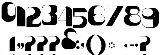 Center of Gravity Font OTHER CHARS