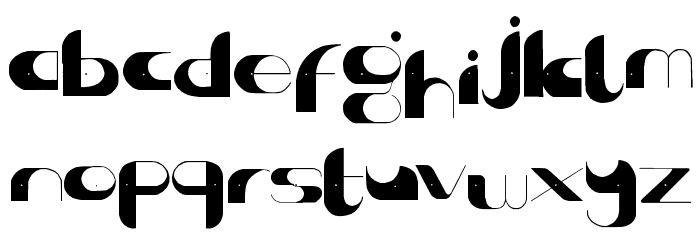 Center of Gravity Font LOWERCASE