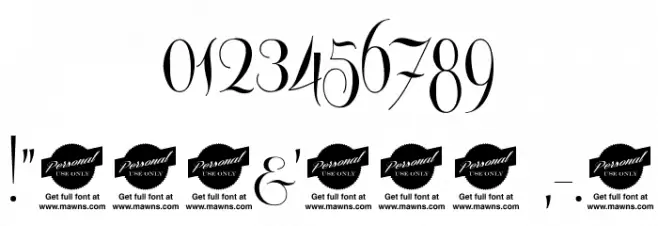 CenteriaScriptDemo Font OTHER CHARS