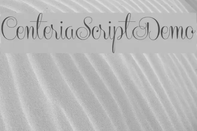 CenteriaScriptDemo Font examples
