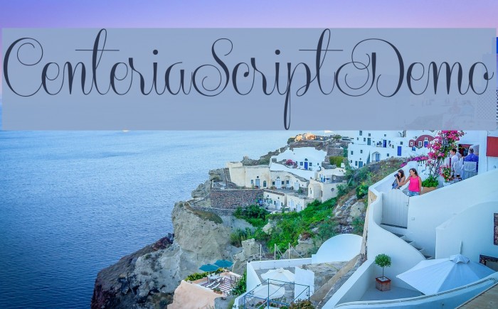 CenteriaScriptDemo Font examples