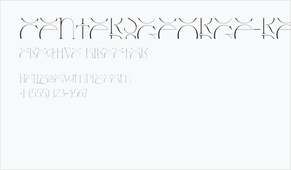 CentersGeorge-Regular Business Card