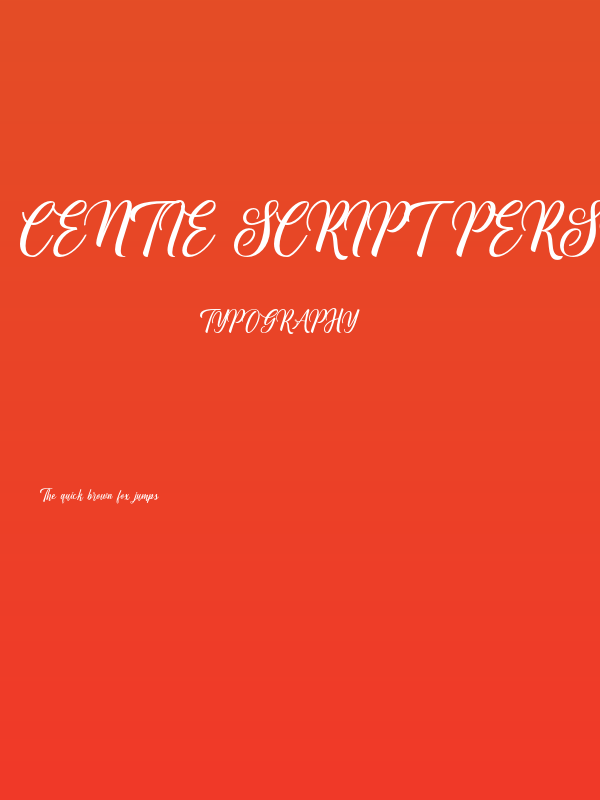 Centie Script Personal Use Poster