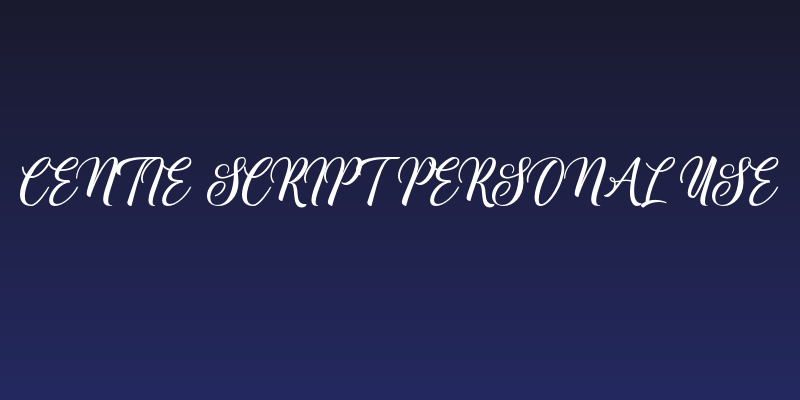 Centie Script Personal Use Social Header