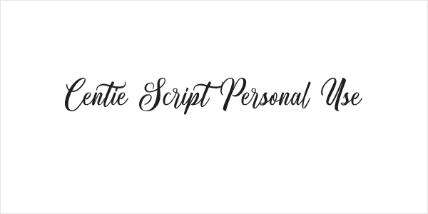 Centie Script Personal Use Logo