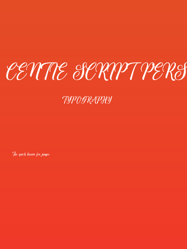 Centie Script Personal Use Poster