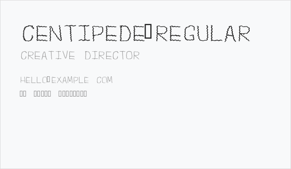 Centipede-Regular Business Card