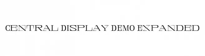 Central Display DEMO Expanded  フリーフォントのダウンロード
