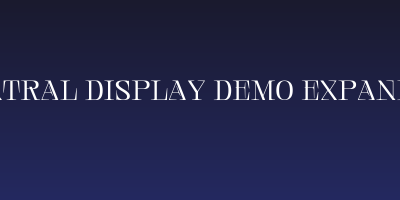 Central Display DEMO Expanded Social Header