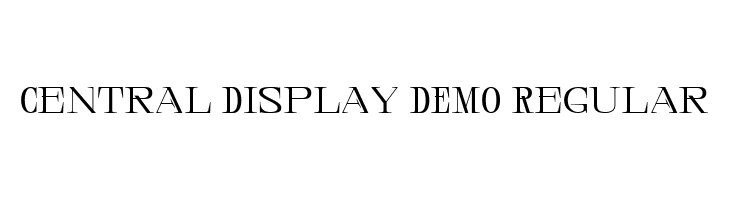 Central Display DEMO Regular  Скачать бесплатные шрифты