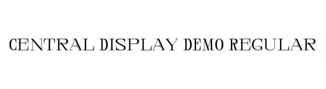 Central Display DEMO Regular  フリーフォントのダウンロード