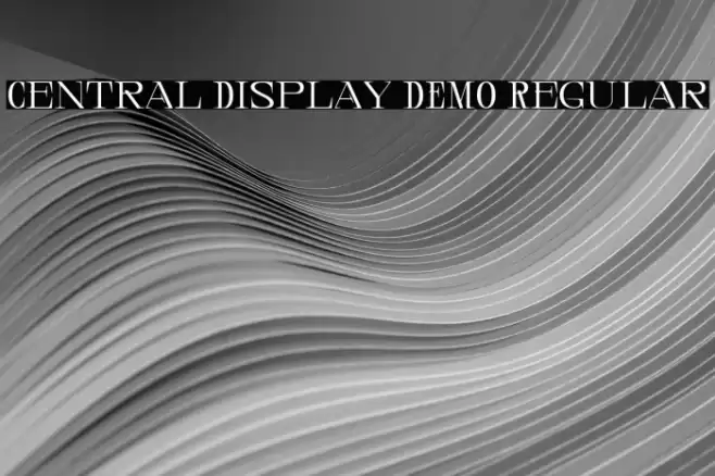 Central Display DEMO Regular Font examples
