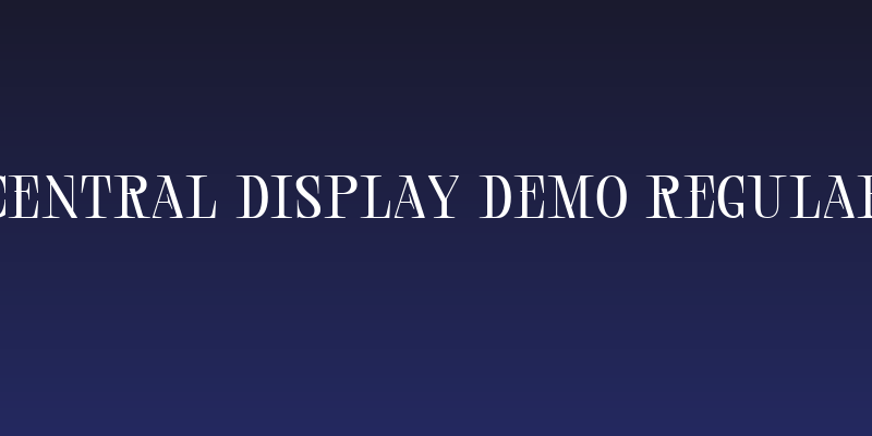 Central Display DEMO Regular Social Header