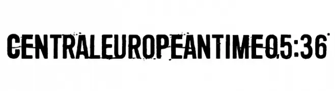 Central European Time 05:36  font caratteri gratis