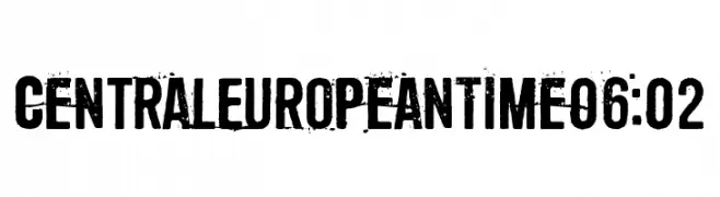 Central European Time 06:02  Frei Schriftart Herunterladen
