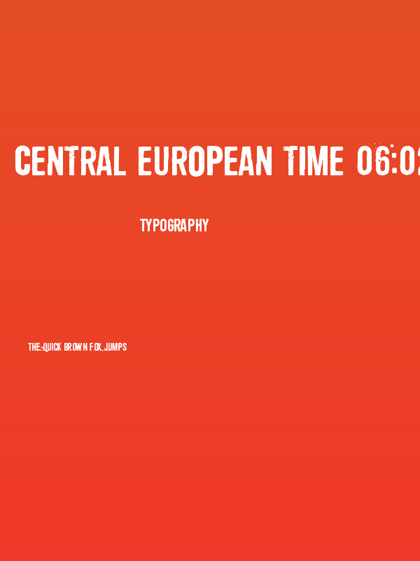 Central European Time 06:02 Poster