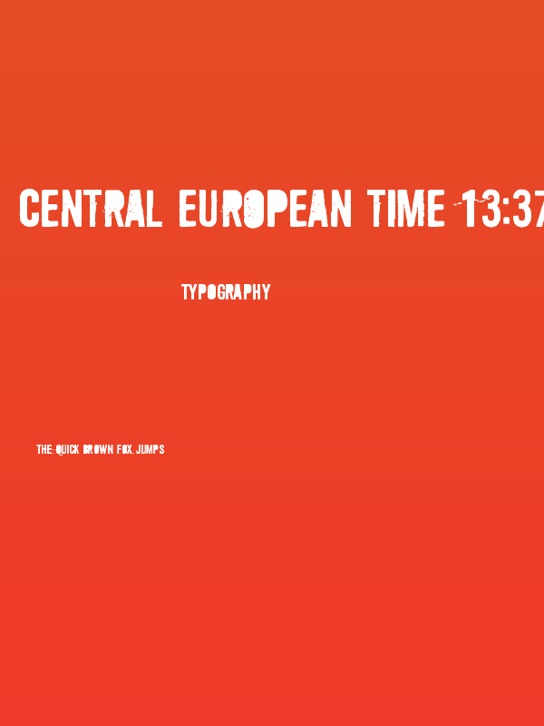 Central European Time 13:37 Poster